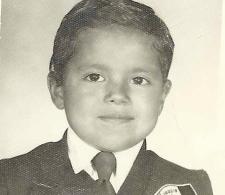 Vintage, black-and-white photo of Dr. Alfredo Quiñones-Hinojosa as a young child.