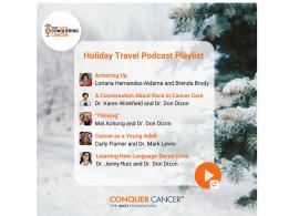 Holiday podcast playlist. A graphic of a podcast playlist with Your Stories logo in upper-left.