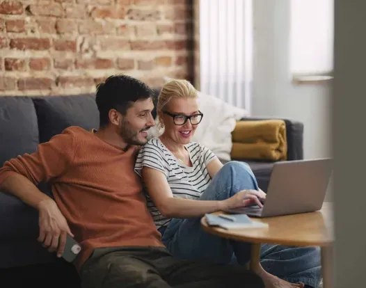 Couple on computer