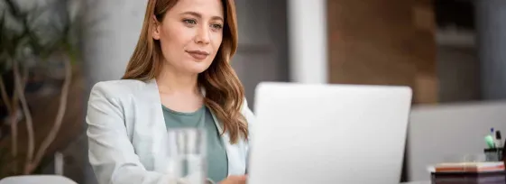 Woman on Computer