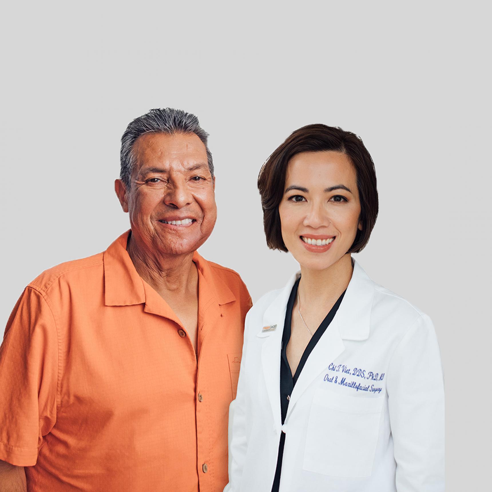 Dr. Chi Viet and patient Frank