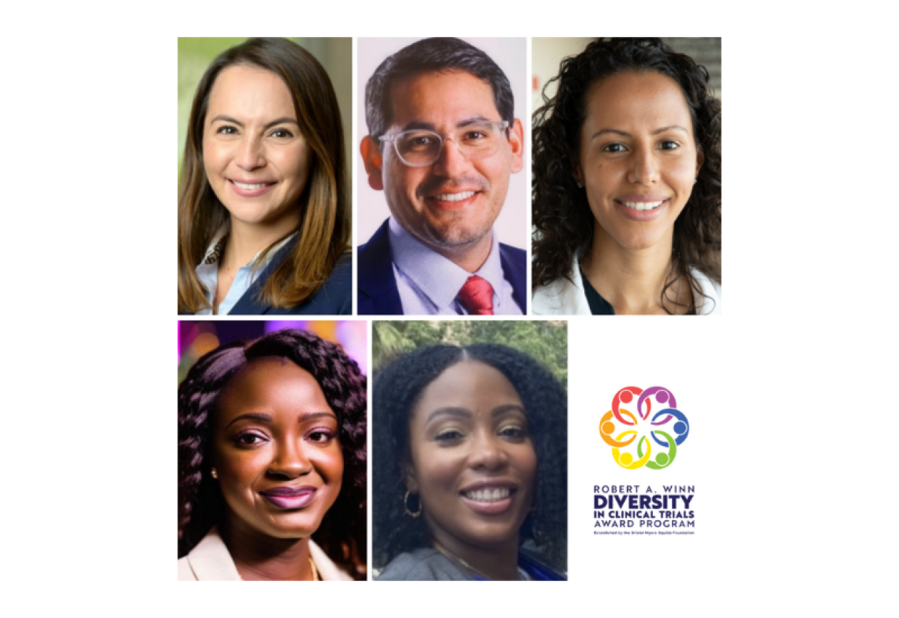 From left to right: Dr. Fiorella Iglesias Cardenas; Dr. Luis Malpica Castillo; Dr. Catherine Marshall; Dr. Oluwadamilola Oladeru; Dr. Sherise Rogers