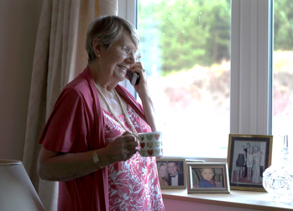 Elderly Woman on the Phone